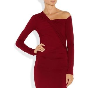 Donna Karan Modern Icon Red Jersey Stretch Dress